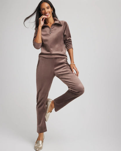 Zenergy® Velour Tapered Ankle Pants
