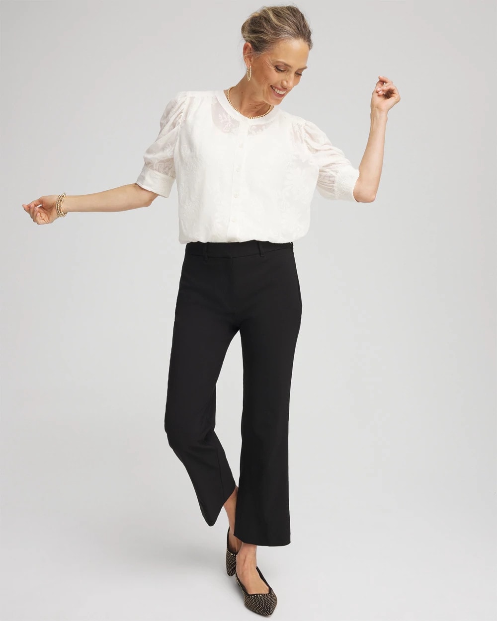 Emme Cropped Flared Pants