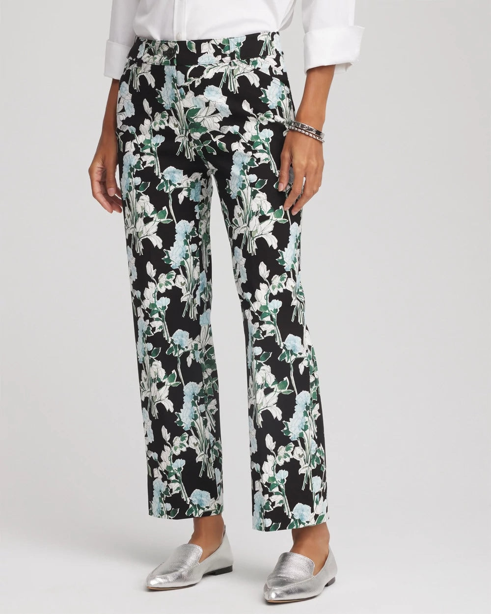 Floral Emme Straight Ankle Pants