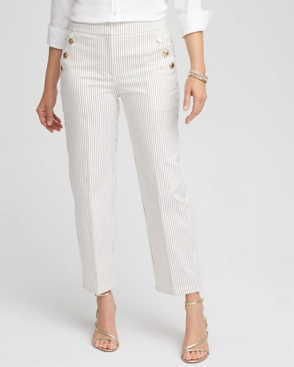 Emme Striped Sailor Straight Crops