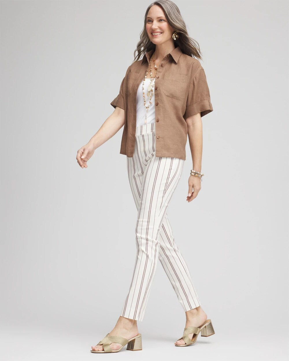Brigitte™ Striped Ankle Pants