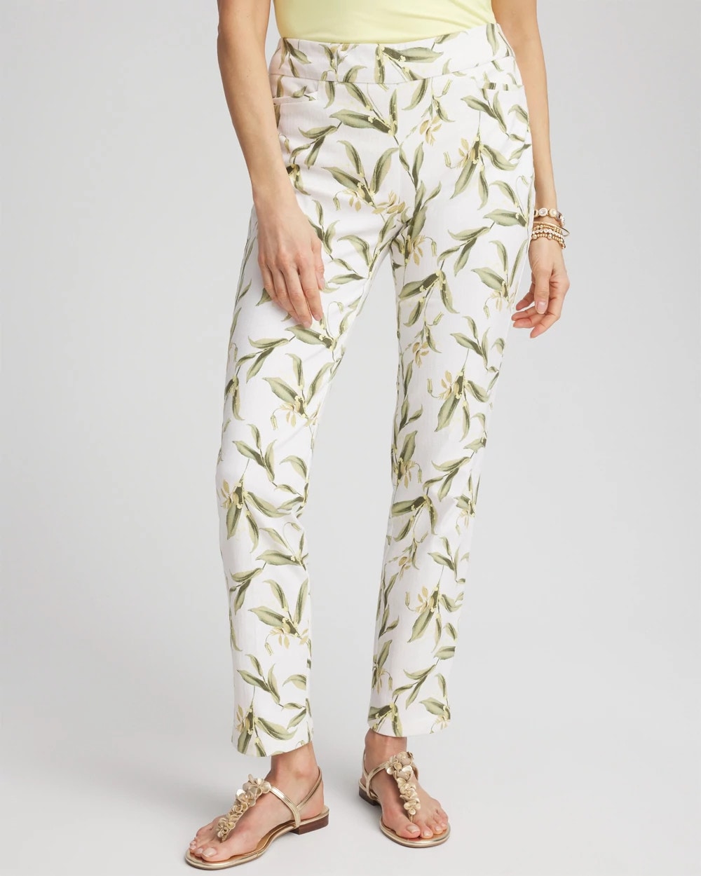 Brigitte™ Slub Slim Ankle Pants