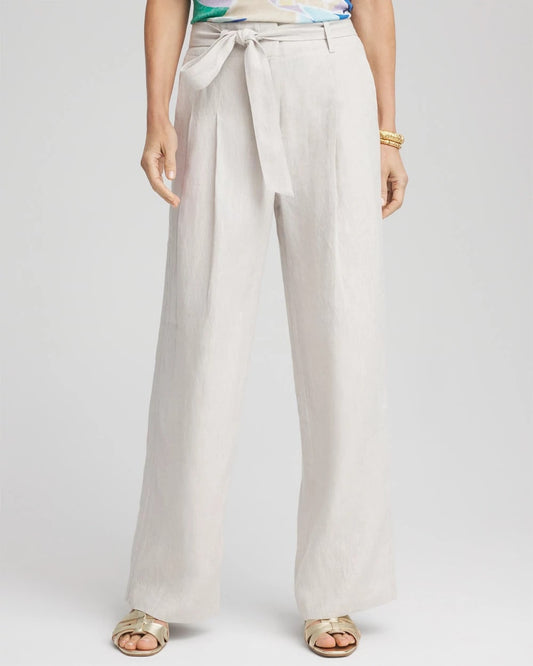Hollywood Waist Belted Linen Pants