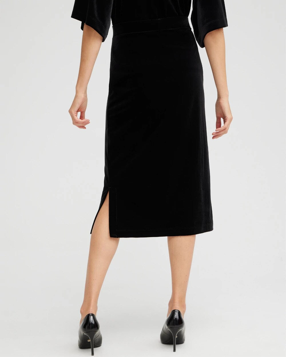 Travelers™ Velvet Midi Skirt