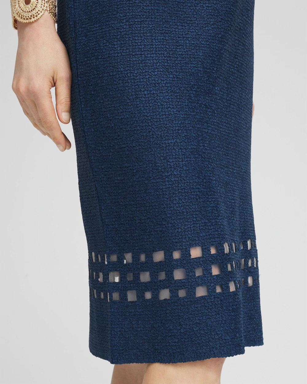 Travelers™ Sleeveless Crushed Cutout-Hem Dress