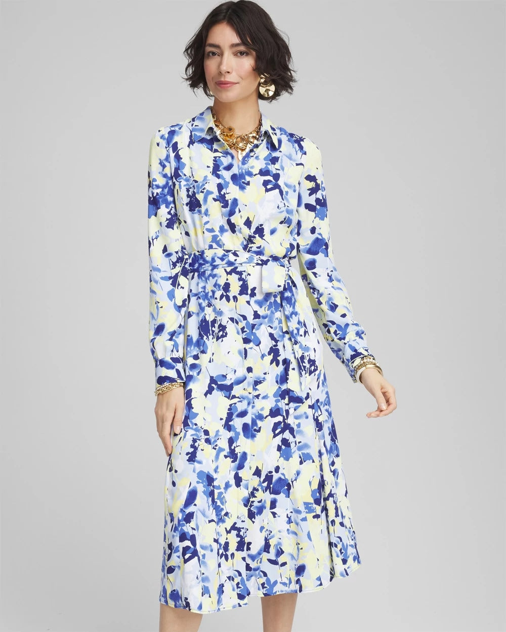 Floral Midi Shirtdress