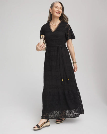 Crochet-Lace Maxi Dress