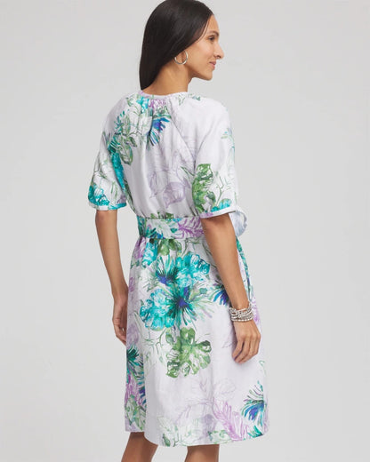 Floral Linen Shirtdress