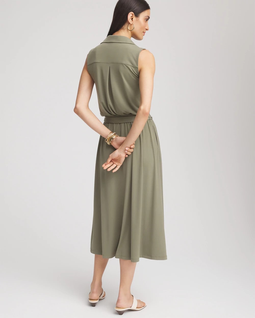 Travelers™ Knit Sleeveless Shirtdress
