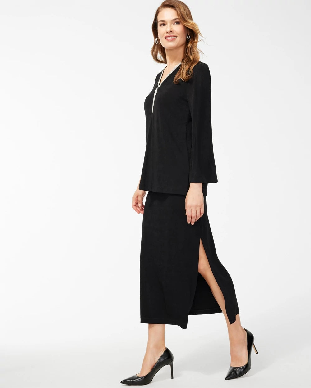 Travelers™ Side-Slit Maxi Skirt