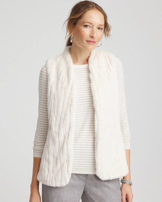 Elongated Faux Fur Vest