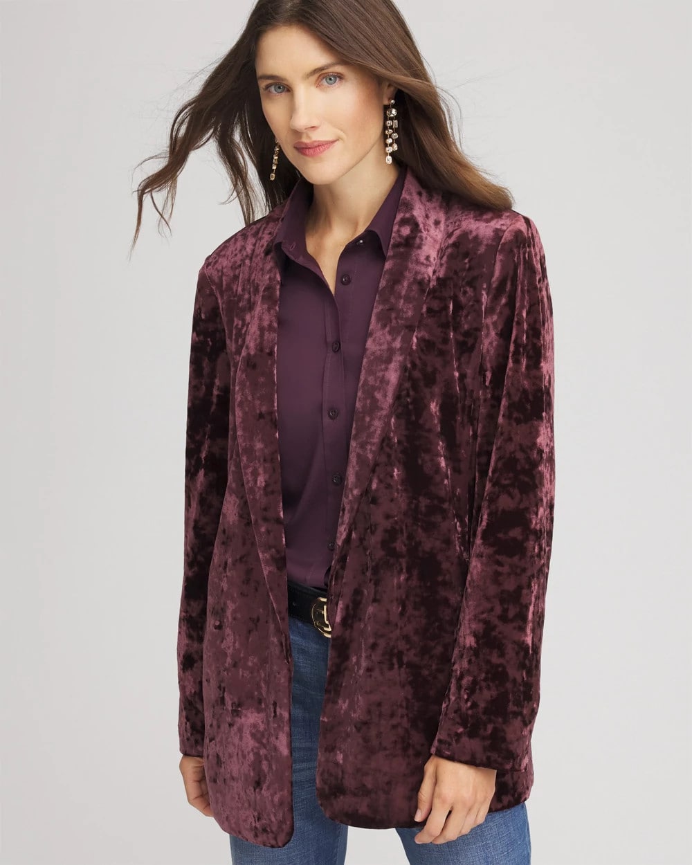 Crushed Velvet Blazer