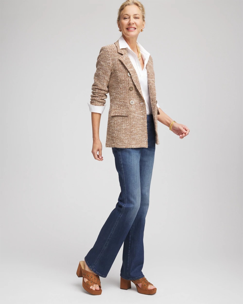 Tweed Double-Breasted Blazer