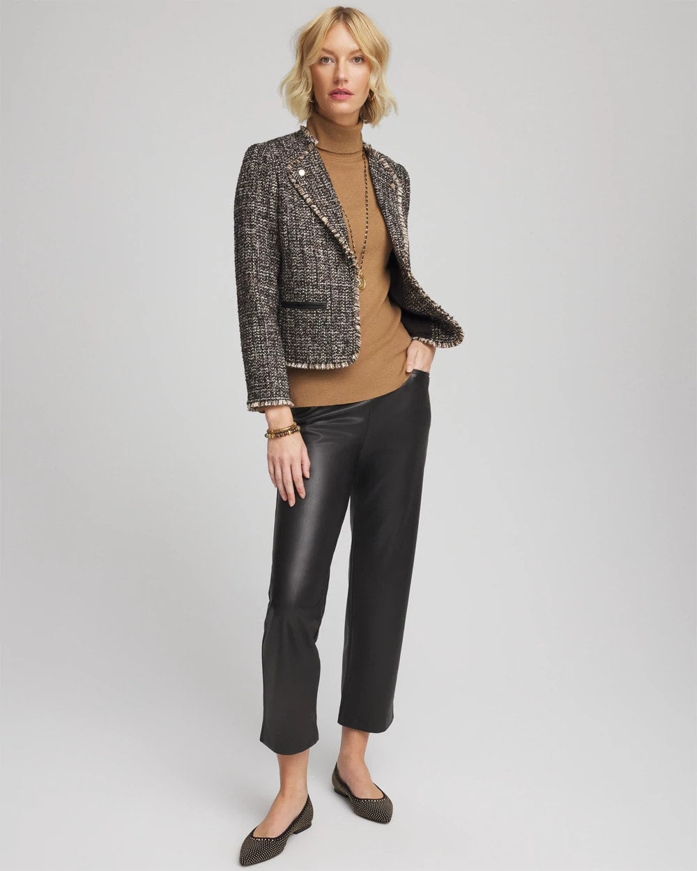 Tweed Mix Moto Jacket