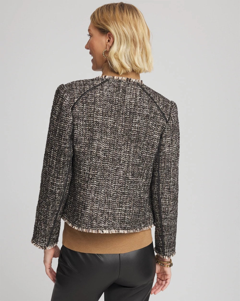 Tweed Mix Moto Jacket