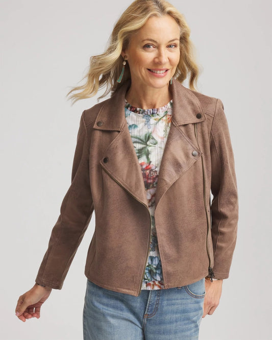 Suede Moto Jacket