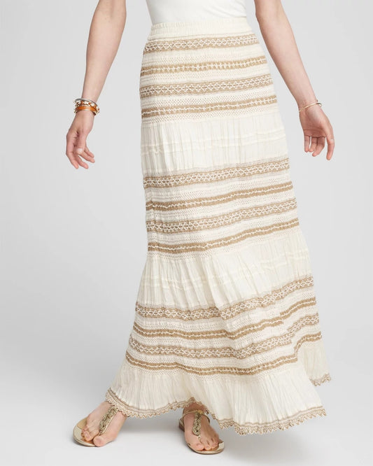 Crochet Gauze Trim Skirt