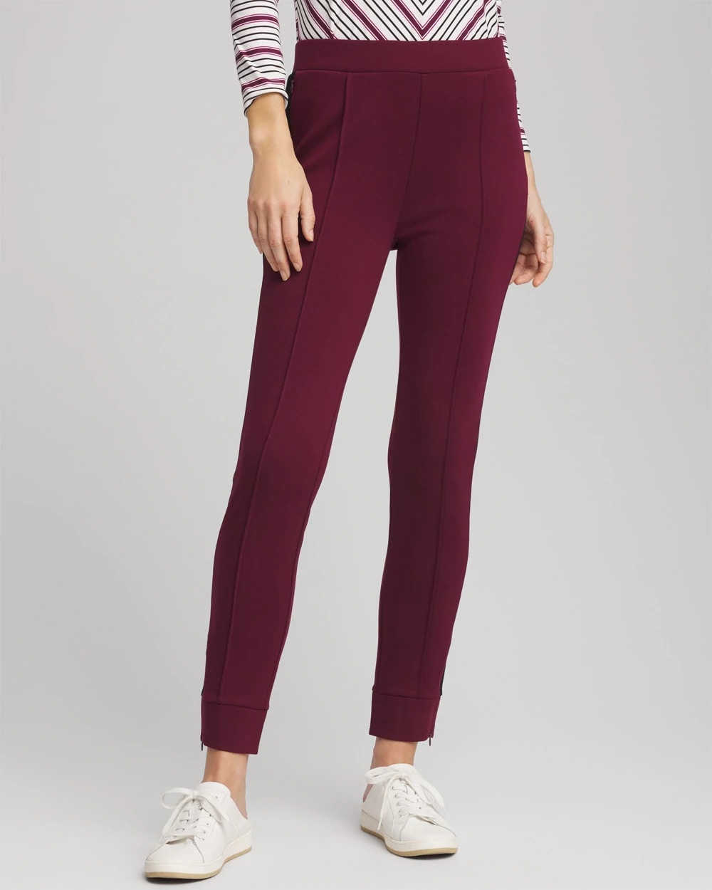 Zenergy® Double-Knit Contrast Ankle Pants