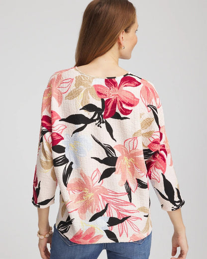 Textured Tapered Dolman Top