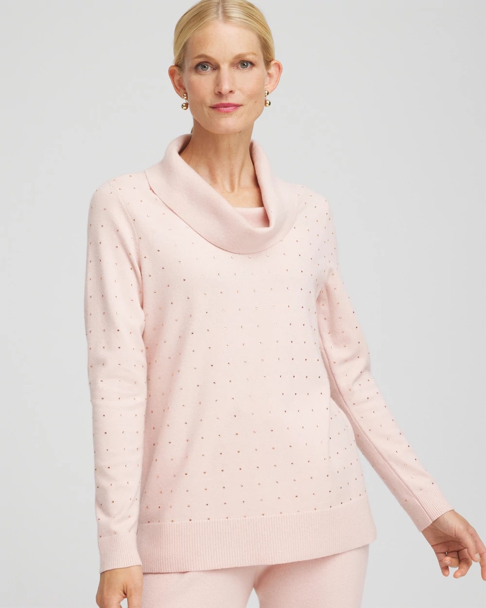 Zenergy® Luxe Diamante Cowlneck Tunic