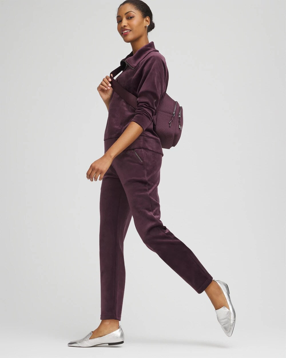 Zenergy® Velour Tapered Ankle Pants