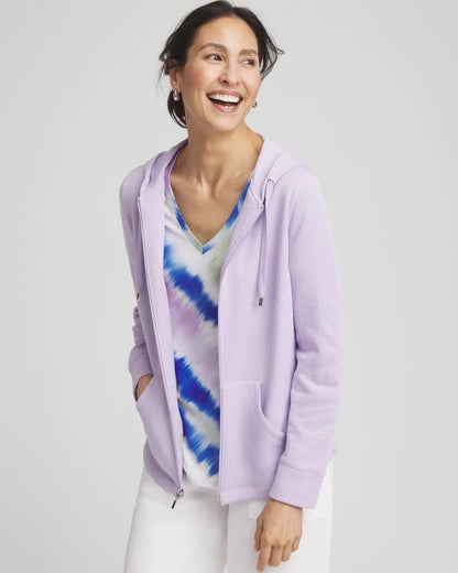 Zenergy® Beach Slub Zip-Front Hoodie