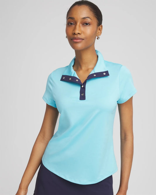 Zenergy® UPF Mockneck Short-Sleeve Top