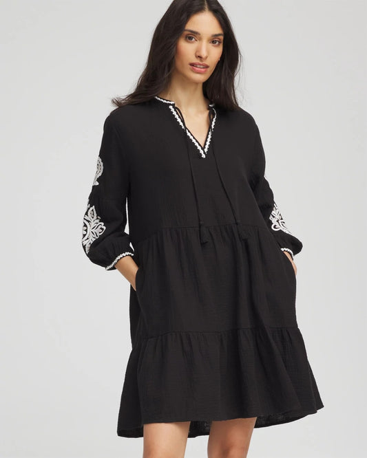 Woven Embroidered Swim Cover-Up