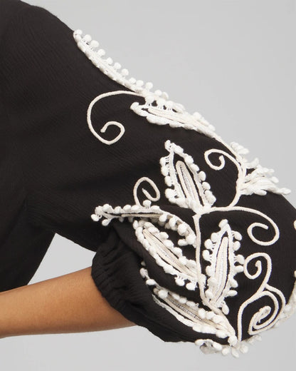 Embroidered Coverup Dress