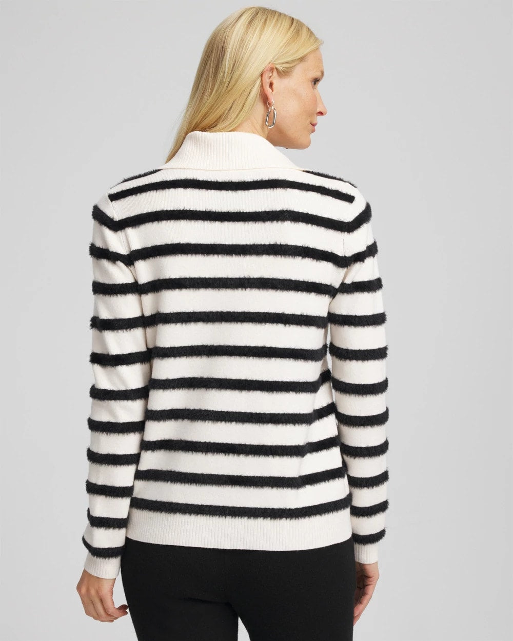 Zenergy® Luxe Eyelash Striped Sweater
