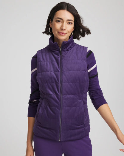 Zenergy® Reversible Velvet Puffer Vest