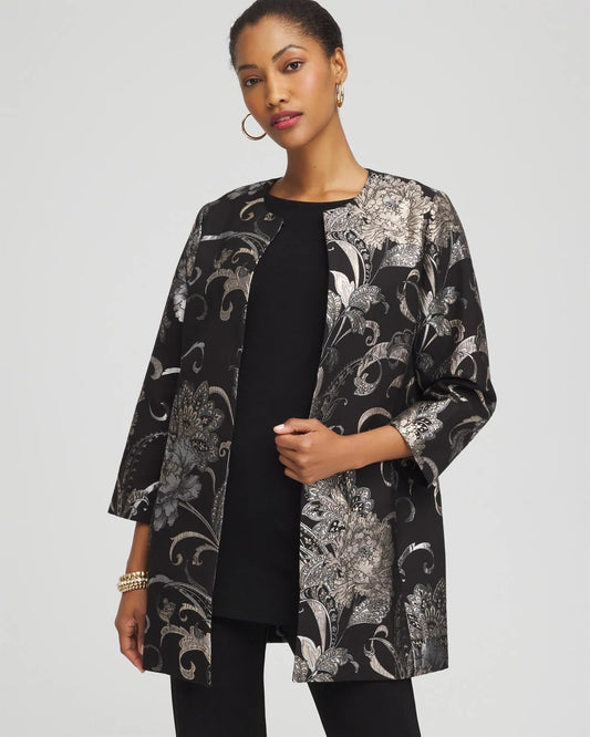 Travelers™ Collection Jacquard Floral Shine Jacket