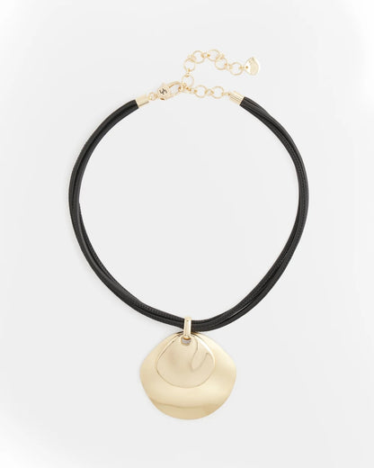 Gold Pendant On Cord