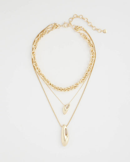 Convertible Three-Strand Pendant Necklace