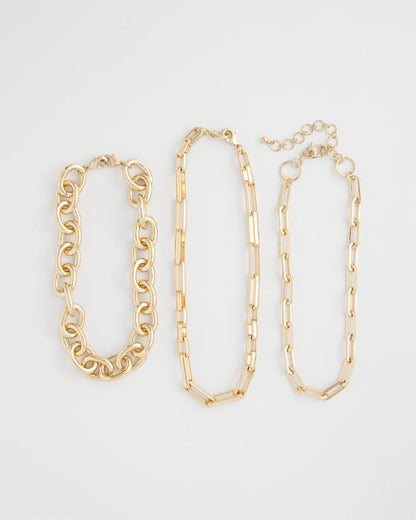 Convertible Three-Strand Chain Necklace