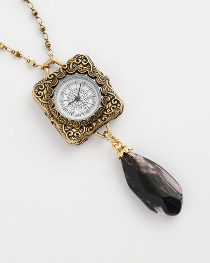 Clock Pendant Necklace