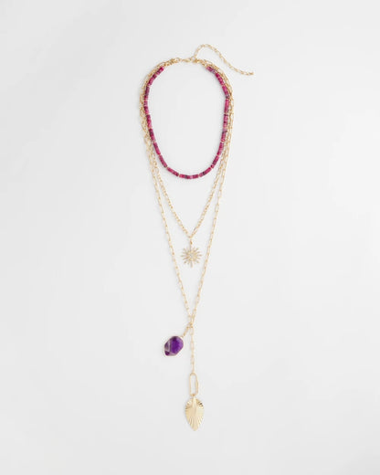 Amethyst Convertible Multi-Layer Necklace