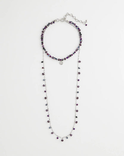 Convertible Purple Long Short Necklace