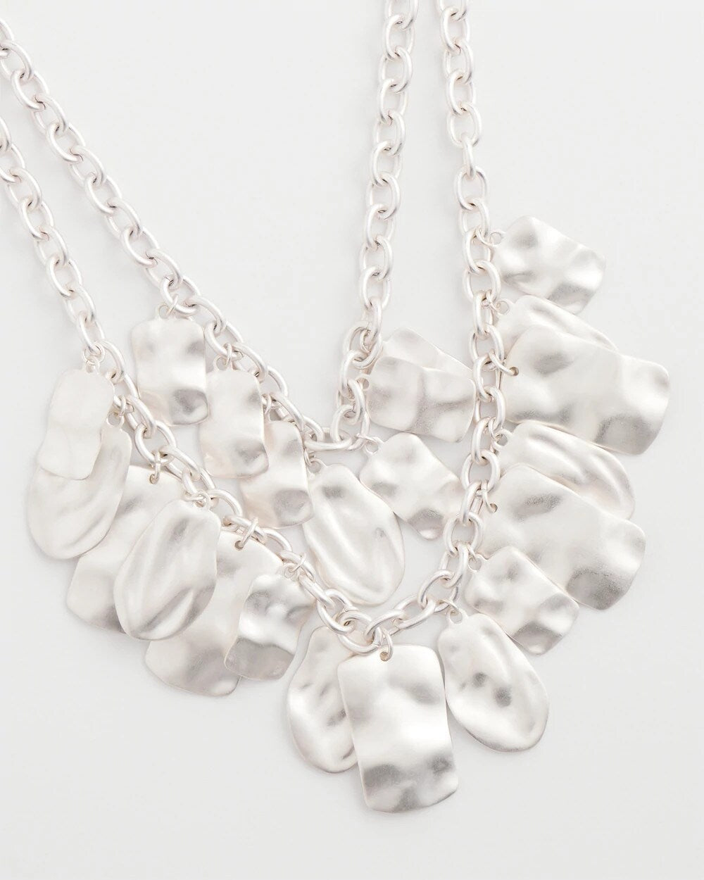 Double Square Charm Pendant Necklace