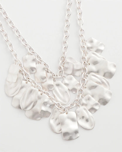 Double Square Charm Pendant Necklace