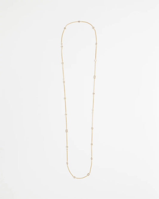 Fine Crystal Long Chain Necklace