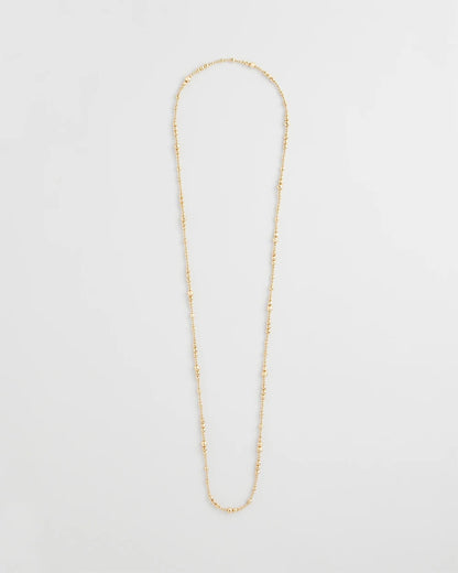 Goldtone Long Beaded Necklace