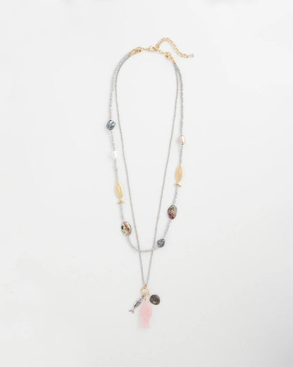 Chico's Originals White Jade Ocean Necklace