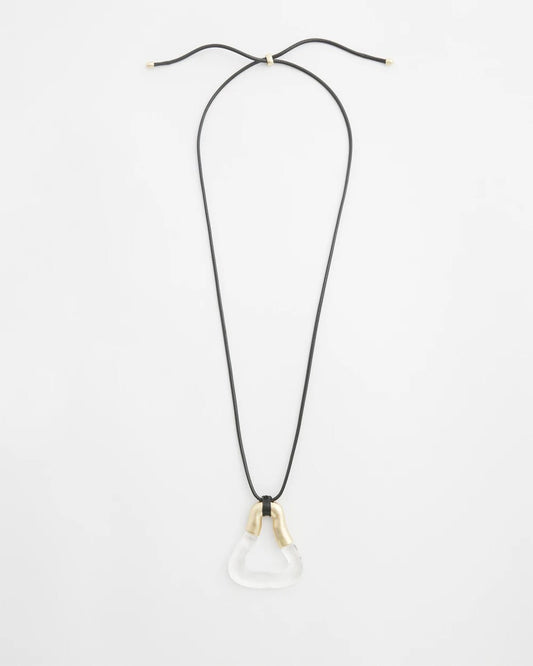 Adjustable Lucite Pendant Necklace