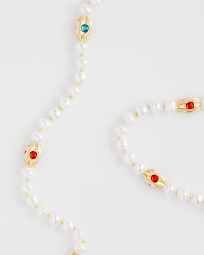 Goldtone Faux Pearl Single-Strand Necklace
