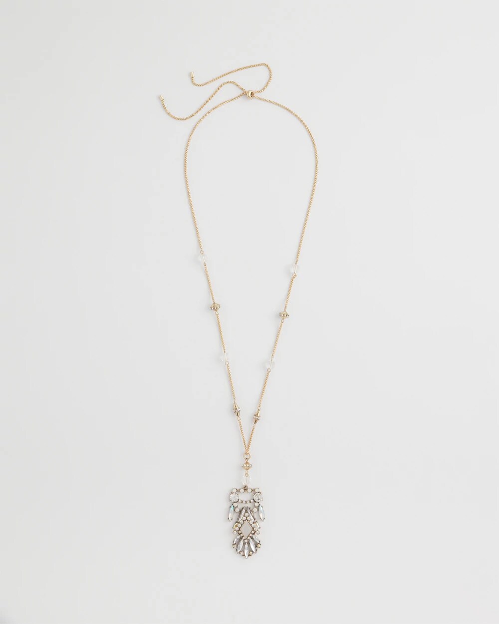 Adjustable Opalescent Pendant Necklace