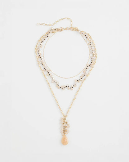 Convertible Rose Quartz Pendant Necklace