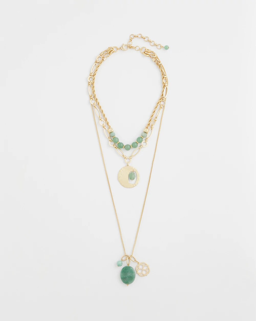 Convertible Triple-Strand Pendant Necklace