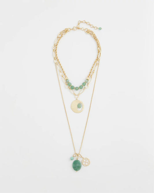Convertible Triple-Strand Pendant Necklace
