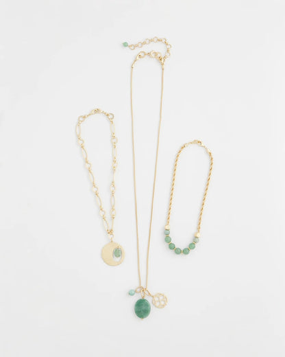 Convertible Triple-Strand Pendant Necklace